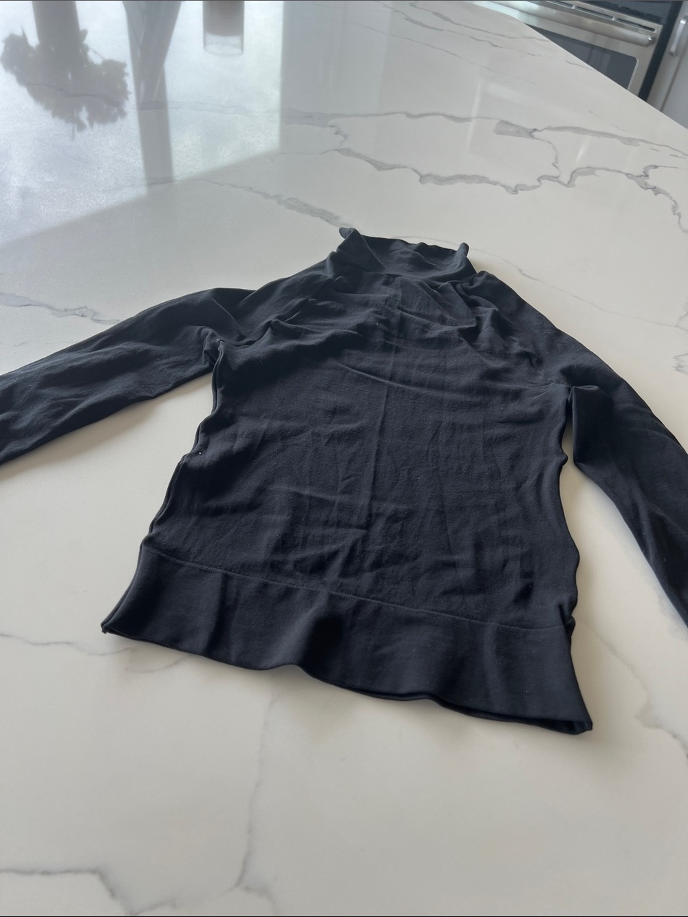 SPANX Black Women's Long Sleeve Mock Neck Top